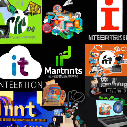 קולאז' המציג את הלוגואים של חברות שיווק באינטרנט שונות