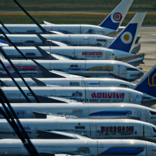 שורה של מטוסים בנמל התעופה סוברנבומי בבנגקוק, הממחישה את תנועת הטיסות המוגברת.
